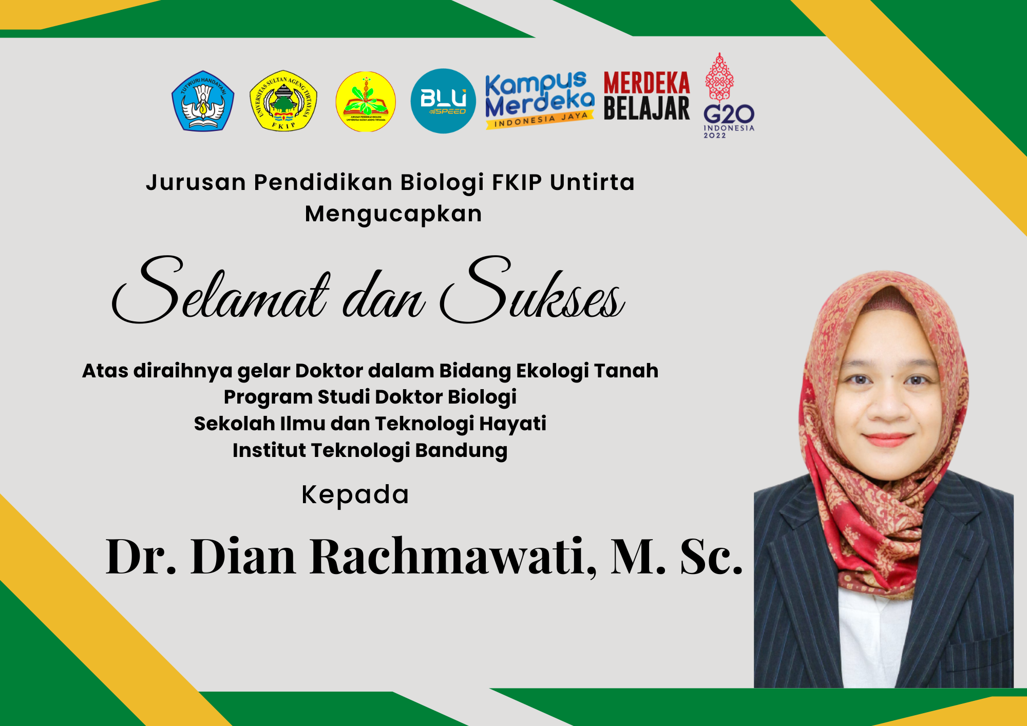 Selamat kepada Dr. Dian Rachmawati, M. Sc. atas diraihnya gelar doktor di ITB